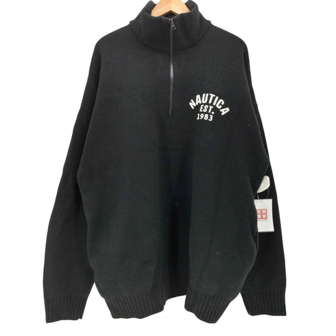 ノーティカ NAUTICA ロゴワッペン ハーフジップ プルオーバー ニット メンズ import:XL