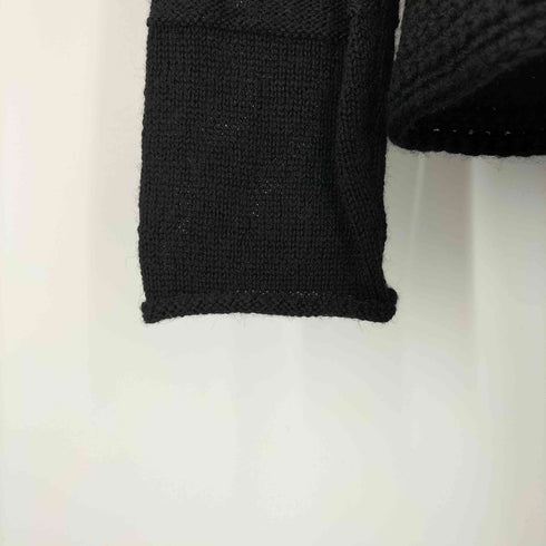 ヨウジヤマモト Yohji Yamamoto ステッチデザイン 裾カットアウト クルーネックニット レディース JPN:2