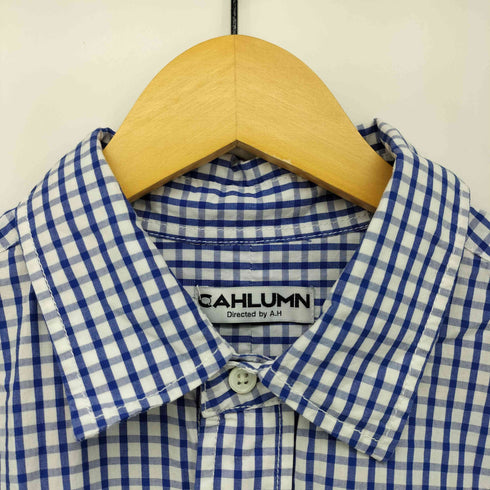 CAHLUMN Directed by A.H ロゴパッチ チェック柄 レギュラーカラー L/S シャツ メンズ import:XL