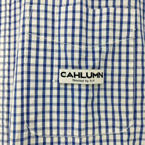 CAHLUMN Directed by A.H ロゴパッチ チェック柄 レギュラーカラー L/S シャツ メンズ import:XL