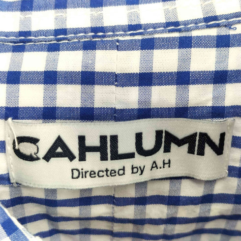 CAHLUMN Directed by A.H ロゴパッチ チェック柄 レギュラーカラー L/S シャツ メンズ import:XL