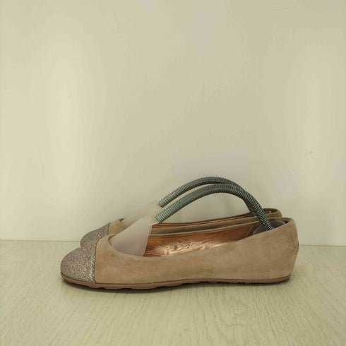 ジミーチュウ JIMMY CHOO グリッターフラットパンプス レディース