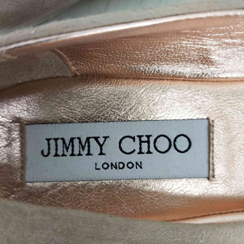 ジミーチュウ JIMMY CHOO グリッターフラットパンプス レディース