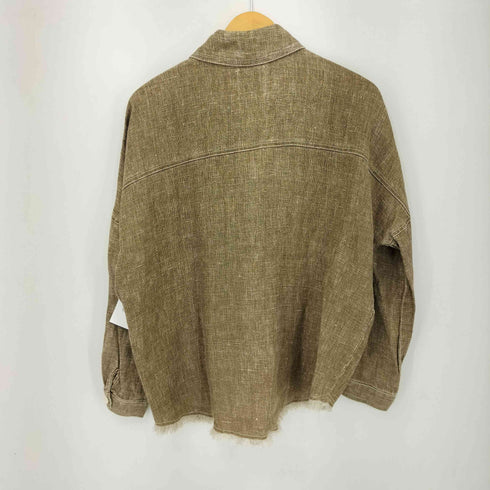 ザラ ZARA リネンシャツジャケット レディース import:XS
