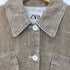ザラ ZARA リネンシャツジャケット レディース import:XS