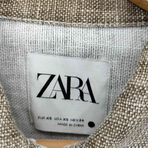 ザラ ZARA リネンシャツジャケット レディース import:XS