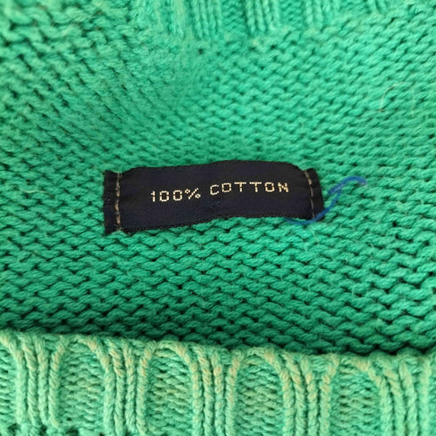 ポニー刺繍 コットンニット メンズ