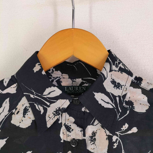 ローレンラルフローレン LAUREN RALPH LAUREN シルク混 花柄 長袖シャツ レディース JPN:XS