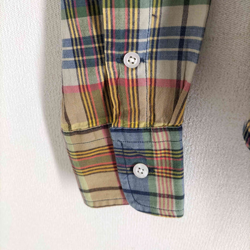 ラルフローレン RALPH LAUREN India Madras ポニー刺繍 チェック BD 長袖シャツ レディース JPN:2