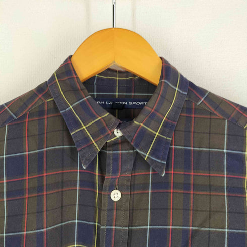 ラルフローレンスポーツ RALPH LAUREN SPORT SLIM FIT ポニー刺繍 チェック 長袖シャツ レディース 9