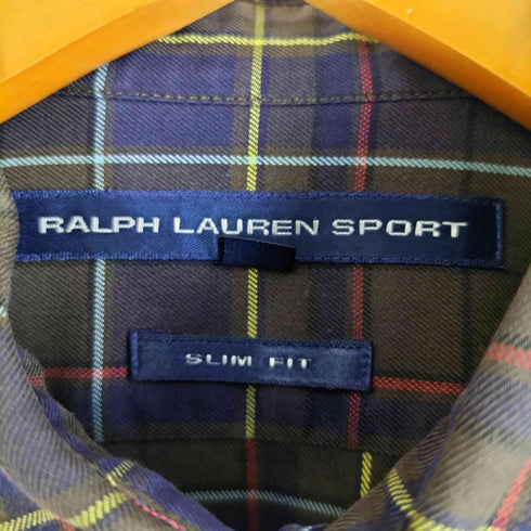 ラルフローレンスポーツ RALPH LAUREN SPORT SLIM FIT ポニー刺繍 チェック 長袖シャツ レディース 9