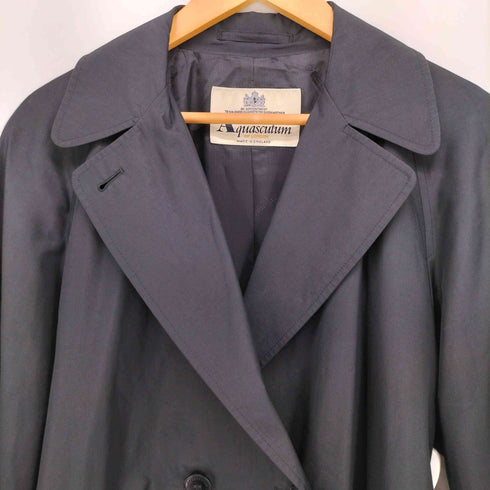 アクアスキュータム AQUASCUTUM 英国製 シルク トレンチ コート レディース