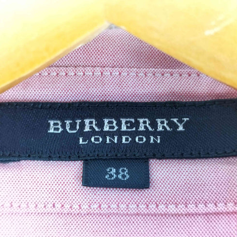 バーバリーロンドン BURBERRY LONDON ロゴ刺繍 襟裏チェック オックスフォードシャツ レディース 38