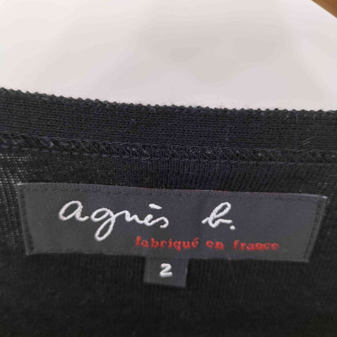 アニエスベー agnes b. ロゴボタン ボートネックカットソー レディース 2