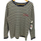 ジャンポールゴルチエオム Jean Paul GAULTIER HOMME 80-90s ロゴプリント ボーダー切替 クルーネック ロングスリーブTシャツ メンズ import:M