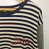 ジャンポールゴルチエオム Jean Paul GAULTIER HOMME 80-90s ロゴプリント ボーダー切替 クルーネック ロングスリーブTシャツ メンズ import:M