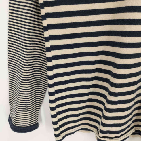 ジャンポールゴルチエオム Jean Paul GAULTIER HOMME 80-90s ロゴプリント ボーダー切替 クルーネック ロングスリーブTシャツ メンズ import:M