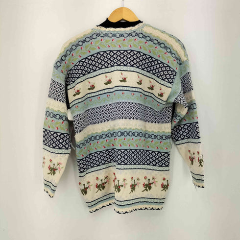 ローラアシュレイ LAURA ASHLEY フラワー エンブロイダリー クロシェ カーディガン レディース import:S