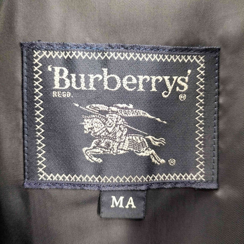 バーバリーズ BURBERRYS 90S 裏地 チェック 比翼 ジップアップ ステンカラー コート メンズ MA