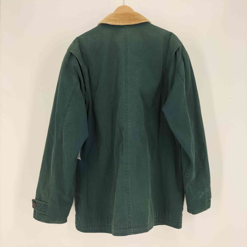 ランズエンド LANDS END 90-00S 裏地チェック 襟コーデュロイ 隠しポケット ハンティングジャケット メンズ import:M