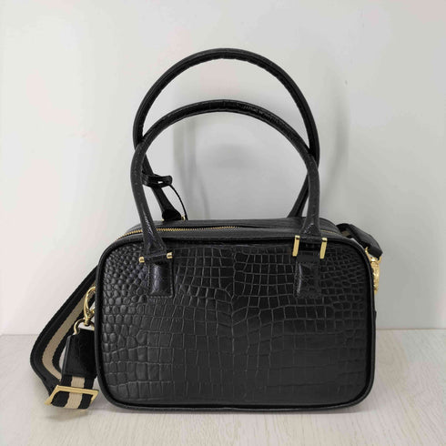 LEATHER JEWELS 2WAYレザーバッグ クロコ型押し レディース