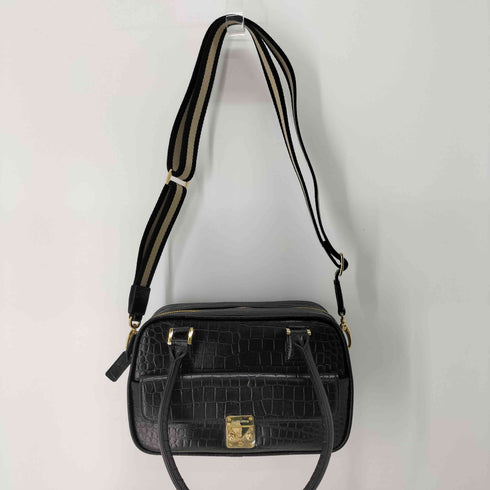 LEATHER JEWELS 2WAYレザーバッグ クロコ型押し レディース