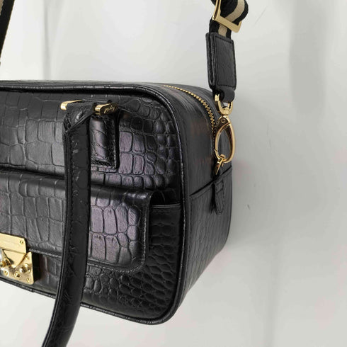 LEATHER JEWELS 2WAYレザーバッグ クロコ型押し レディース