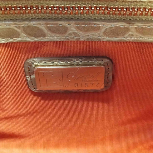 LEATHER JEWELS 2WAYレザーバッグ クロコ型押し レディース