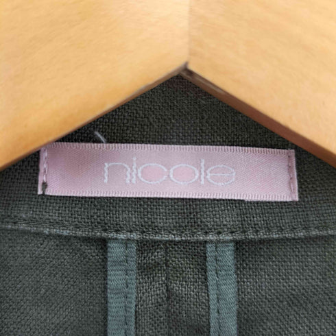 ニコル NICOLE リネン 2Bシングル テーラードジャケット レディース DE:38