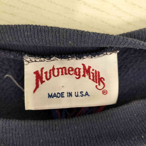 ナツメグ NUTMEG USA製 80~90s Michigan カレッジロゴスウェット メンズ