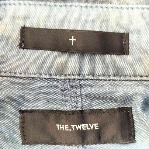 THE TWELVE 七分袖 ダーツ デザイン シャンブレー シャツ メンズ JPN:46
