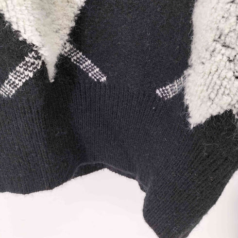 NORMCORE ダイヤモンドチェック クロップドニットポロ レディース