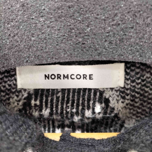 NORMCORE ダイヤモンドチェック クロップドニットポロ レディース