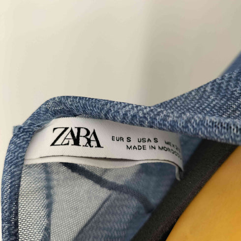 ザラ ZARA アームスリットハイネックシアートップス セカンドスキン パワーネット レディース JPN:S