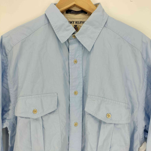 トミーヒルフィガー TOMMY HILFIGER フラップポケット レギュラーカラー L/S シャツ メンズ import:L