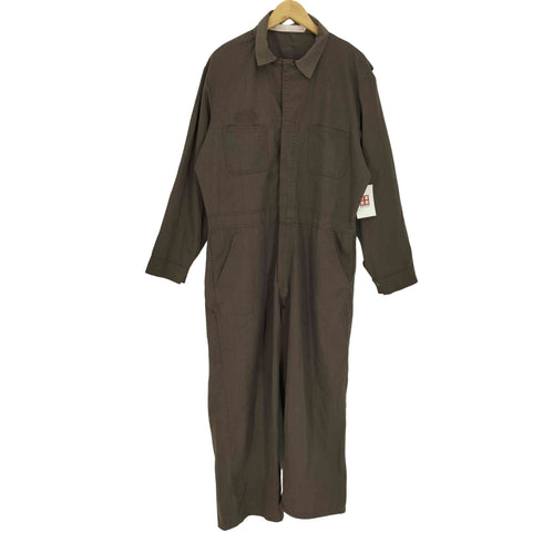 TODD UNIFORM 80-90S USA製 棒TALONジップ ツイル オーバーオール つなぎ メンズ 46R