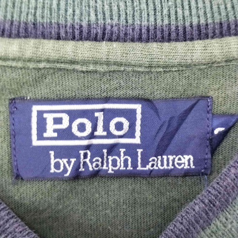 ポロバイラルフローレン Polo by RALPH LAUREN ポニー刺繍 Vネック L/S Tシャツ メンズ import:S