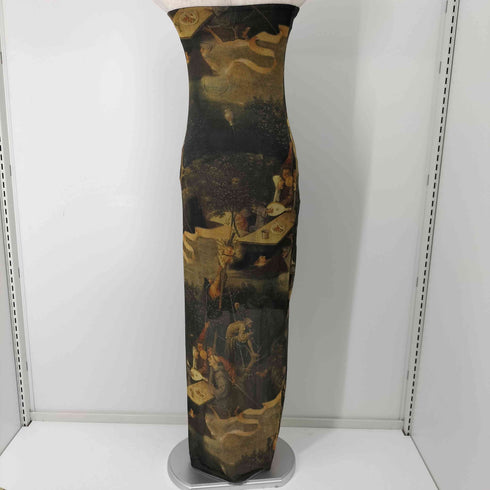 ザラ ZARA Tulle Maxi Dress Arty SHIP OF FOOLS 絵画プリントチュールマキシドレスワンピース レディース JPN:S