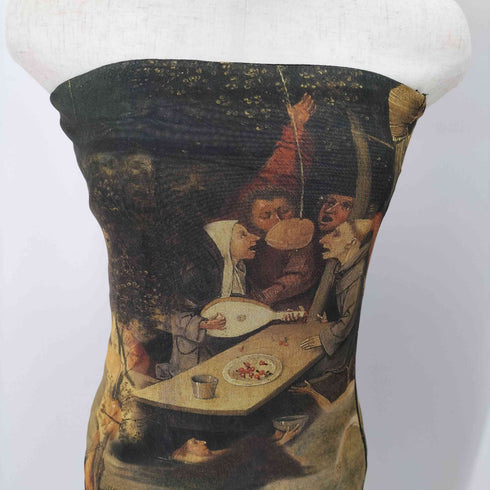 ザラ ZARA Tulle Maxi Dress Arty SHIP OF FOOLS 絵画プリントチュールマキシドレスワンピース レディース JPN:S