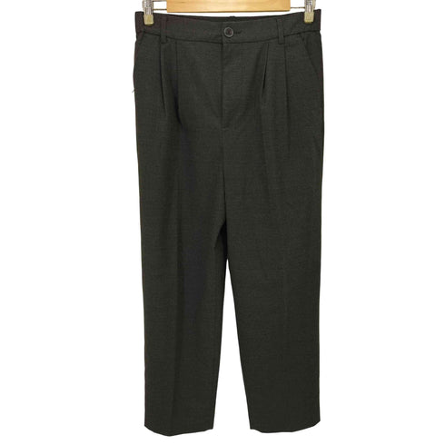 ザラ ZARA プレイド クロップドパンツ ダークグレー レディース JPN:XS