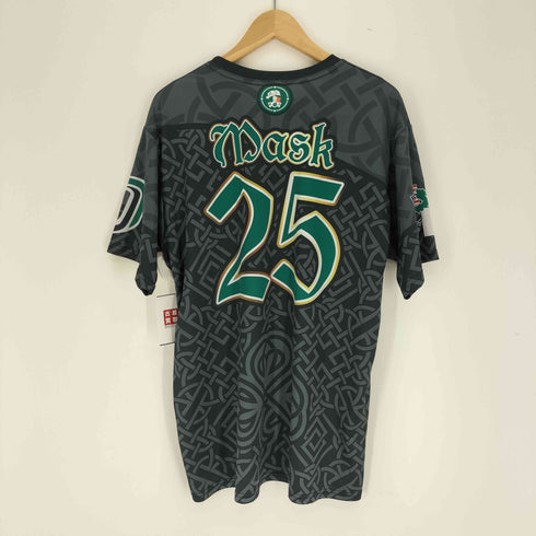 USA製 pm 総柄 ナンバリング 25 クルーネックTシャツ ゲームシャツ メンズ import:L