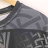 USA製 pm 総柄 ナンバリング 25 クルーネックTシャツ ゲームシャツ メンズ import:L