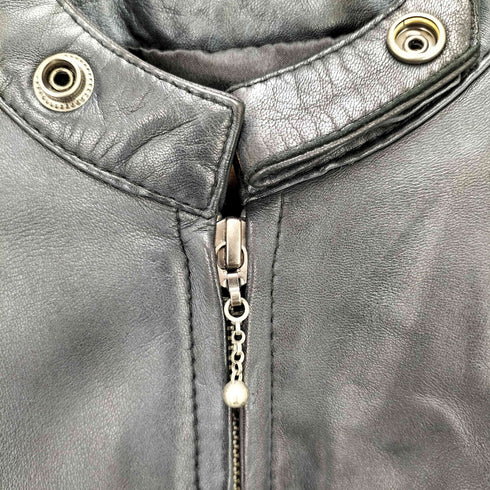 RIDEZ ジップアップ レザージャケット メンズ import:L