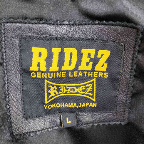 RIDEZ ジップアップ レザージャケット メンズ import:L