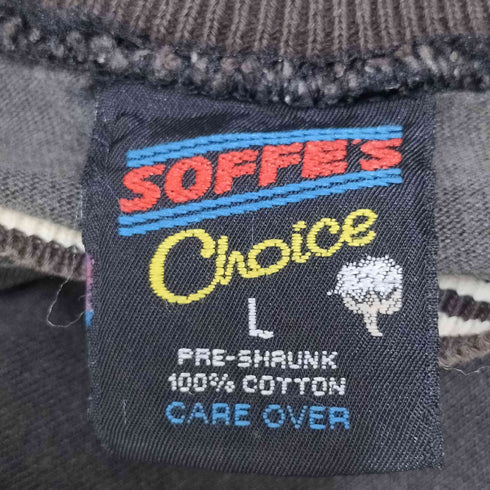ソフィー SOFFE Choice 90S USA製 ネックリブライン クルーネックTシャツ シングルステッチ メンズ import:L