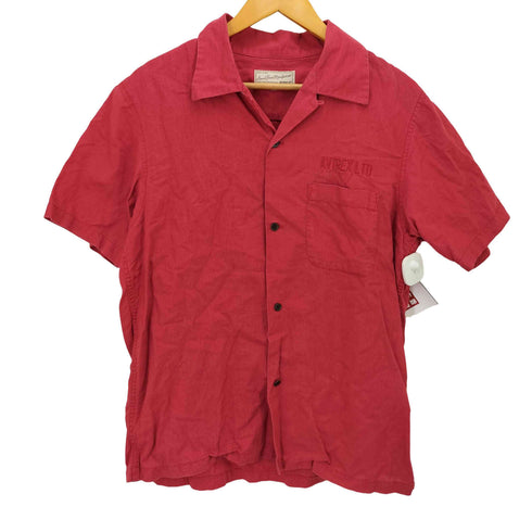 アヴィレックス AVIREX バックプリント リネン S/S シャツ メンズ L