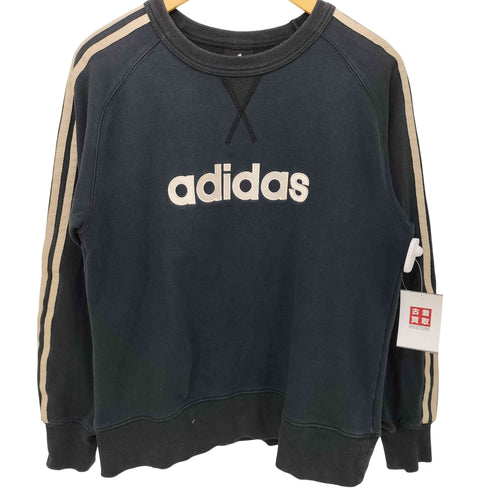 アディダス adidas 90-2000s y2k 3-STRIPES Vガゼット ラグランスリーブフェードスウェット レディース JPN:S