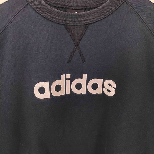 アディダス adidas 90-2000s y2k 3-STRIPES Vガゼット ラグランスリーブフェードスウェット レディース JPN:S