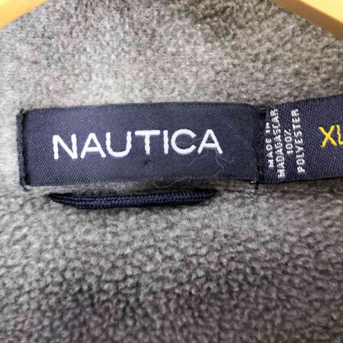 ノーティカ NAUTICA ロゴ刺繍 ハーフジップ フリースプルオーバー メンズ import:XL