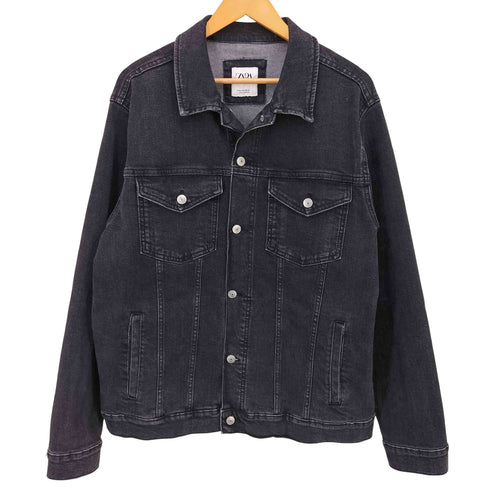 ザラ ZARA ブラックデニムジャケット メンズ JPN:XL